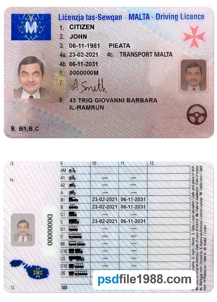 Malta Driving License